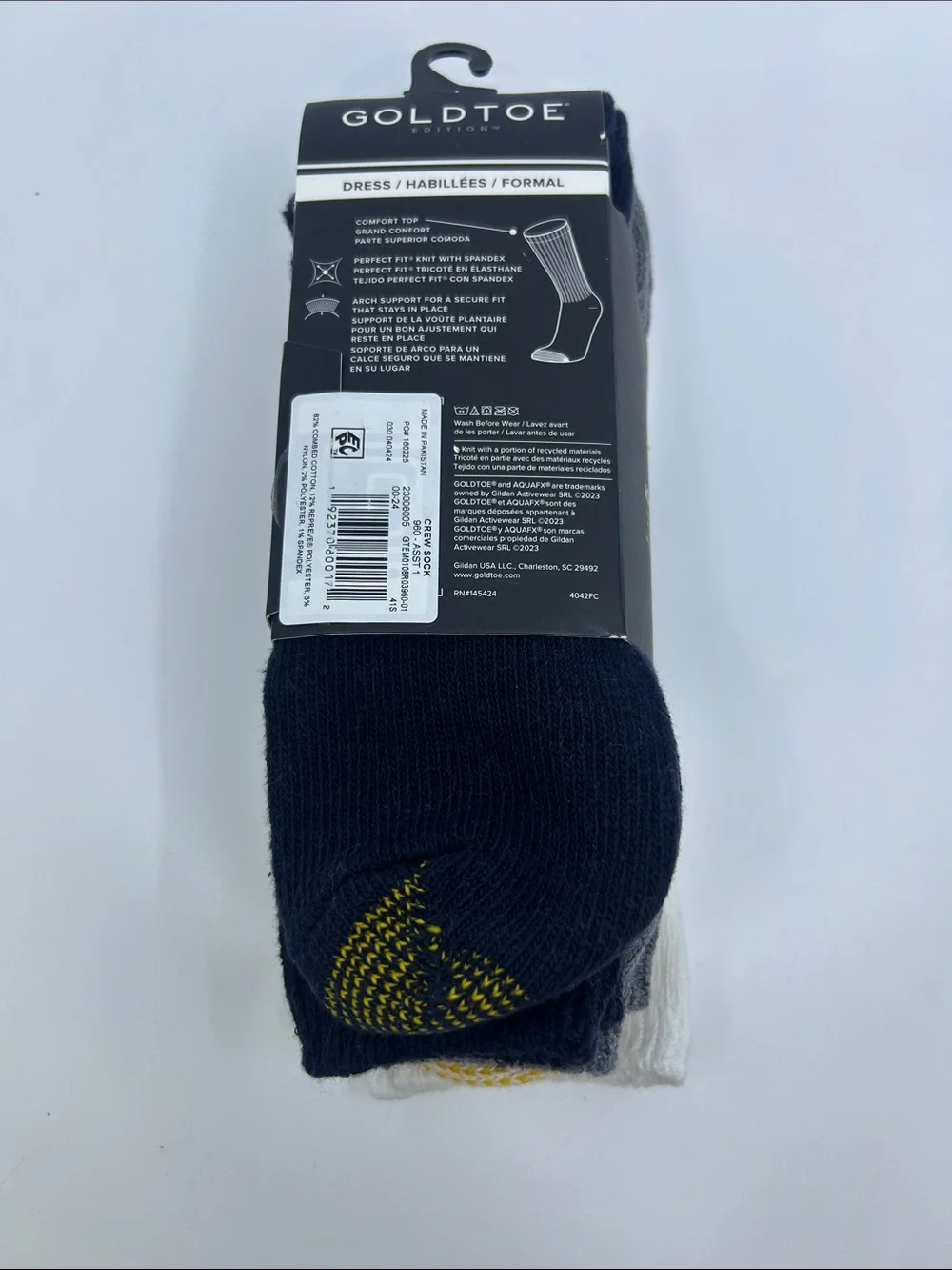 Gold Toe White Ribbed Dress Socks - Men’s Pack